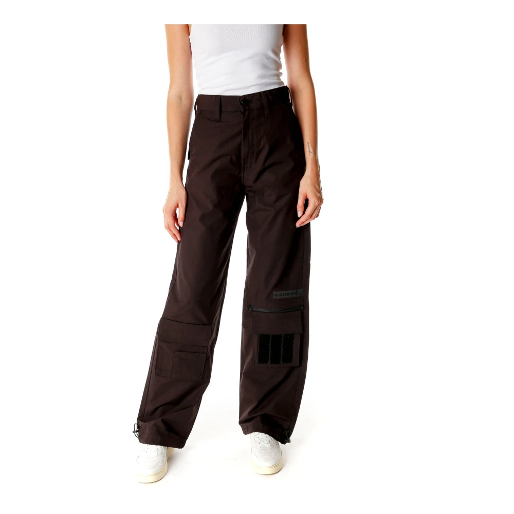 G-Star Cargo Broek met Hoge Taille Black Dames