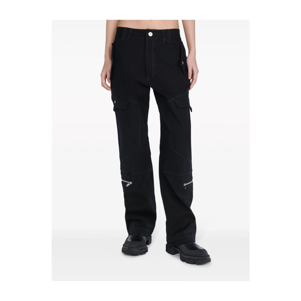 Dion Lee Tapered Trousers Black Dames