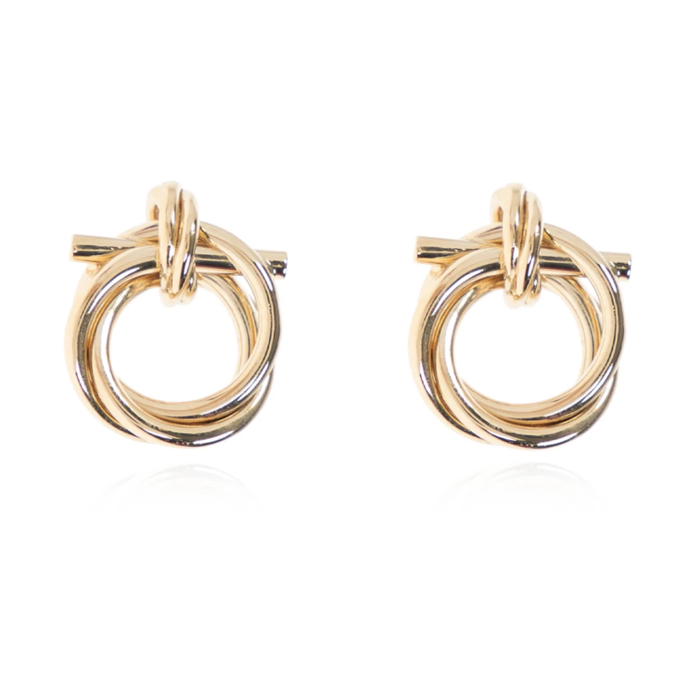 Ferragamo Gancini Earrings - Female - Earrings - Yellow - One Size - Accessories