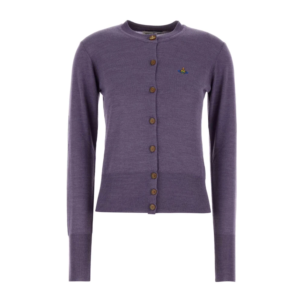 Vivienne Westwood Paarse wollen blend cardigan Purple Dames