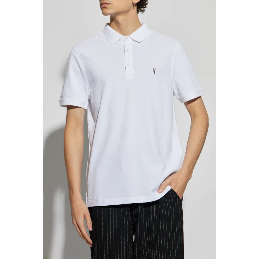 AllSaints Reform Polo Shirt White Heren