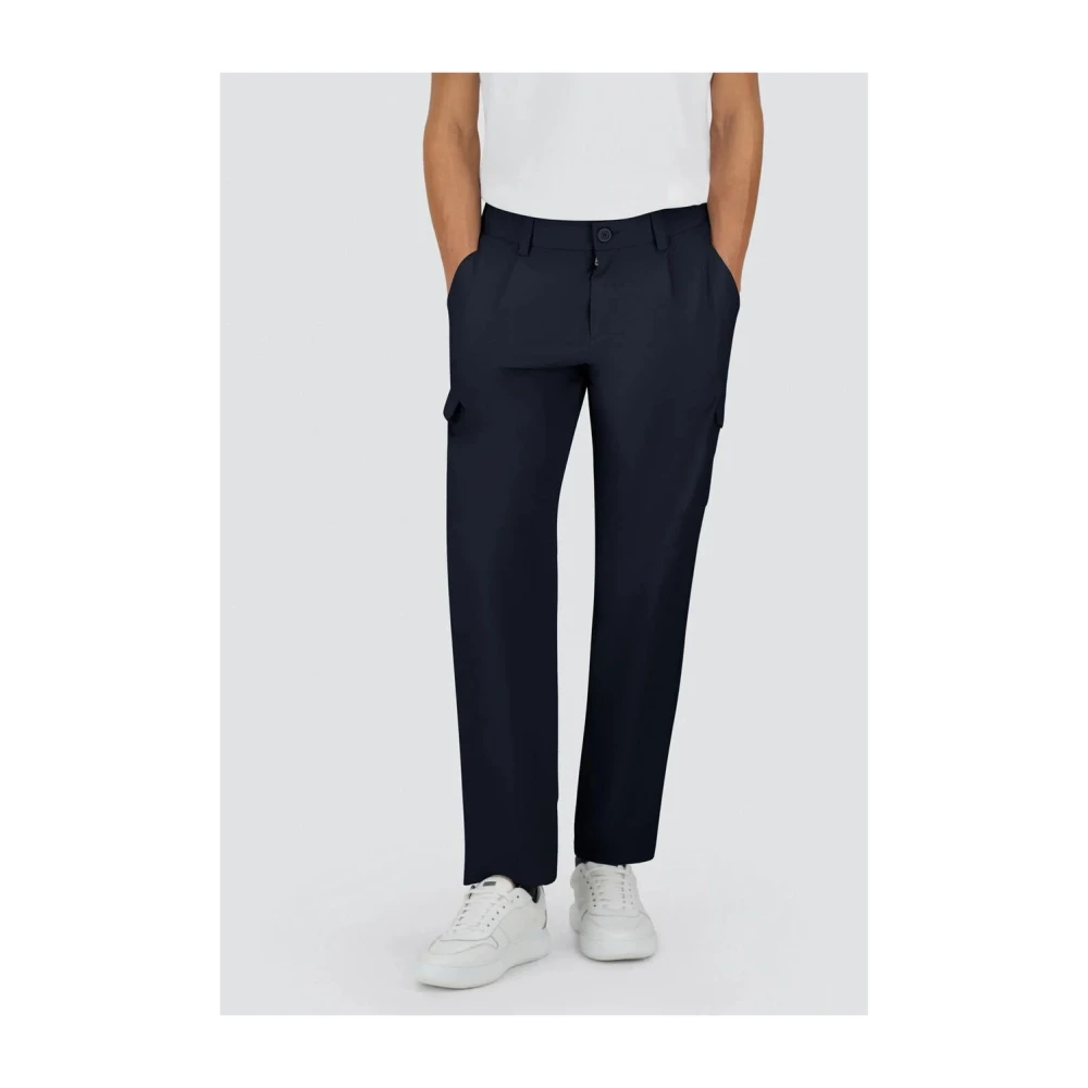 Herno Blauwe Cargo Dive Nylon Broek Blue Heren