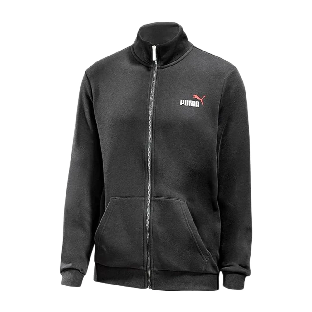 Puma Katoenen sweatshirt met rits en logo Black Heren