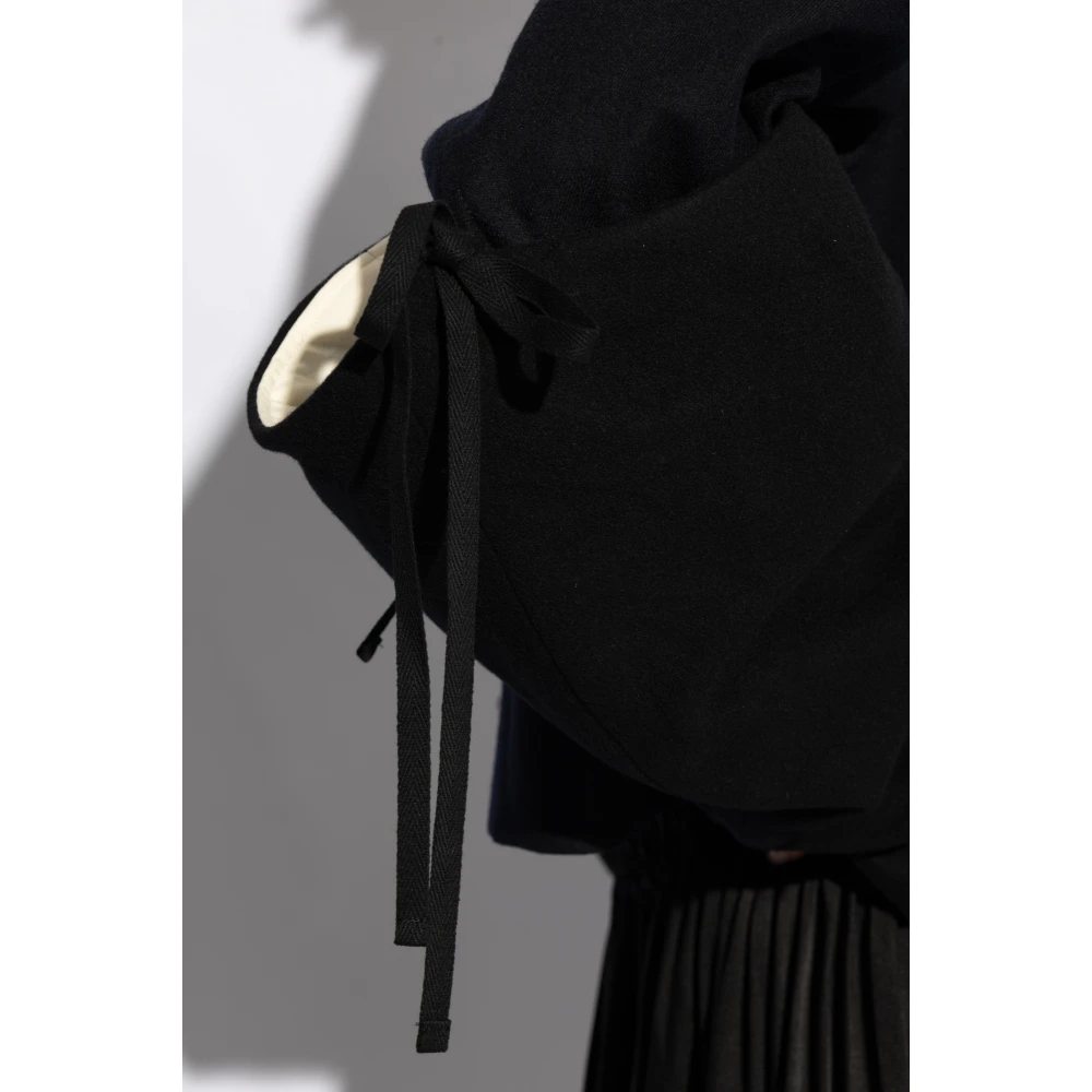 Y-3 Korte jas met afneembare manchetten Blue Dames