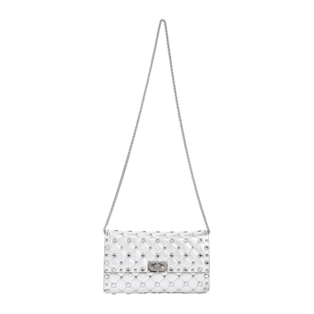 Valentino Garavani Gray Rockstud Spike Shoulder Bag - Female - Cross Body Bags - One Size - Bags