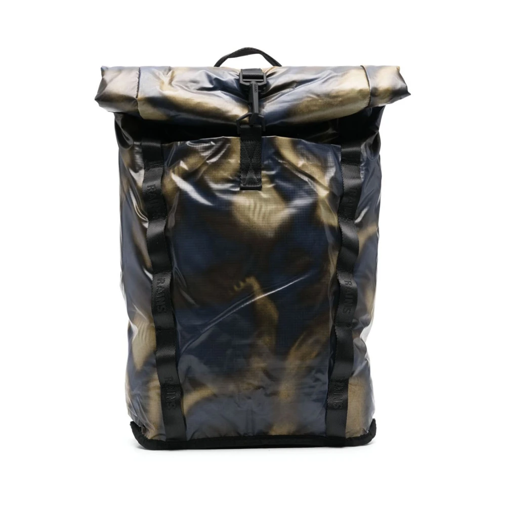 Rains Zwarte Waterdichte Rolltop Rugzak Multicolor Unisex