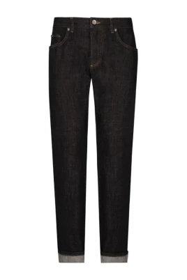 Marinblå Logo Tag Jeans