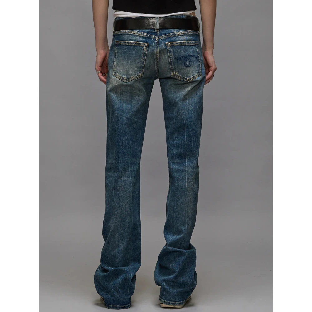 R13 Boyfriend Flare Jeans Blue Dames