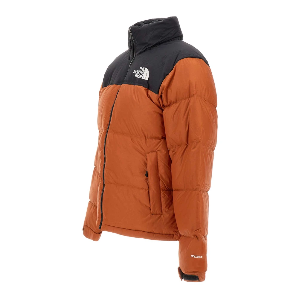 The North Face Retro Nuptse Donsjack Roest Zwart Orange Heren