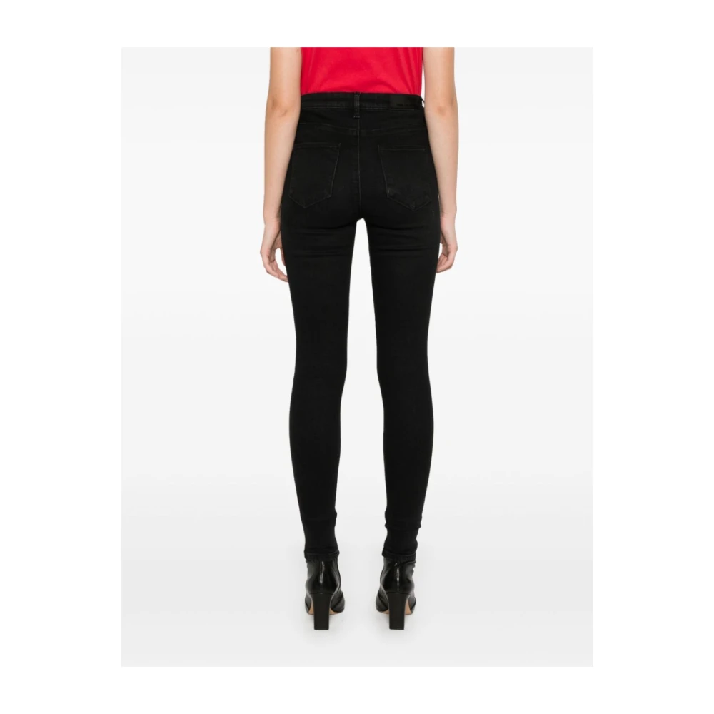 Karl Lagerfeld Skinny Jeans MET Kristallogo Black Dames