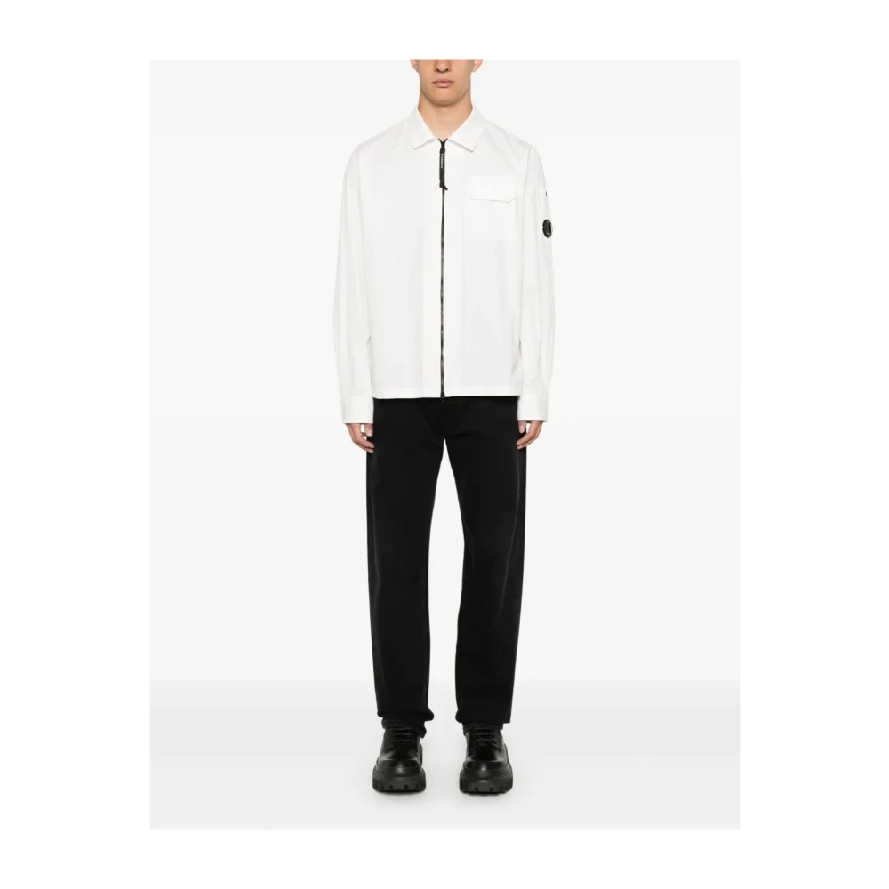 C.P. Company Witte Gauze Overshirt White Heren