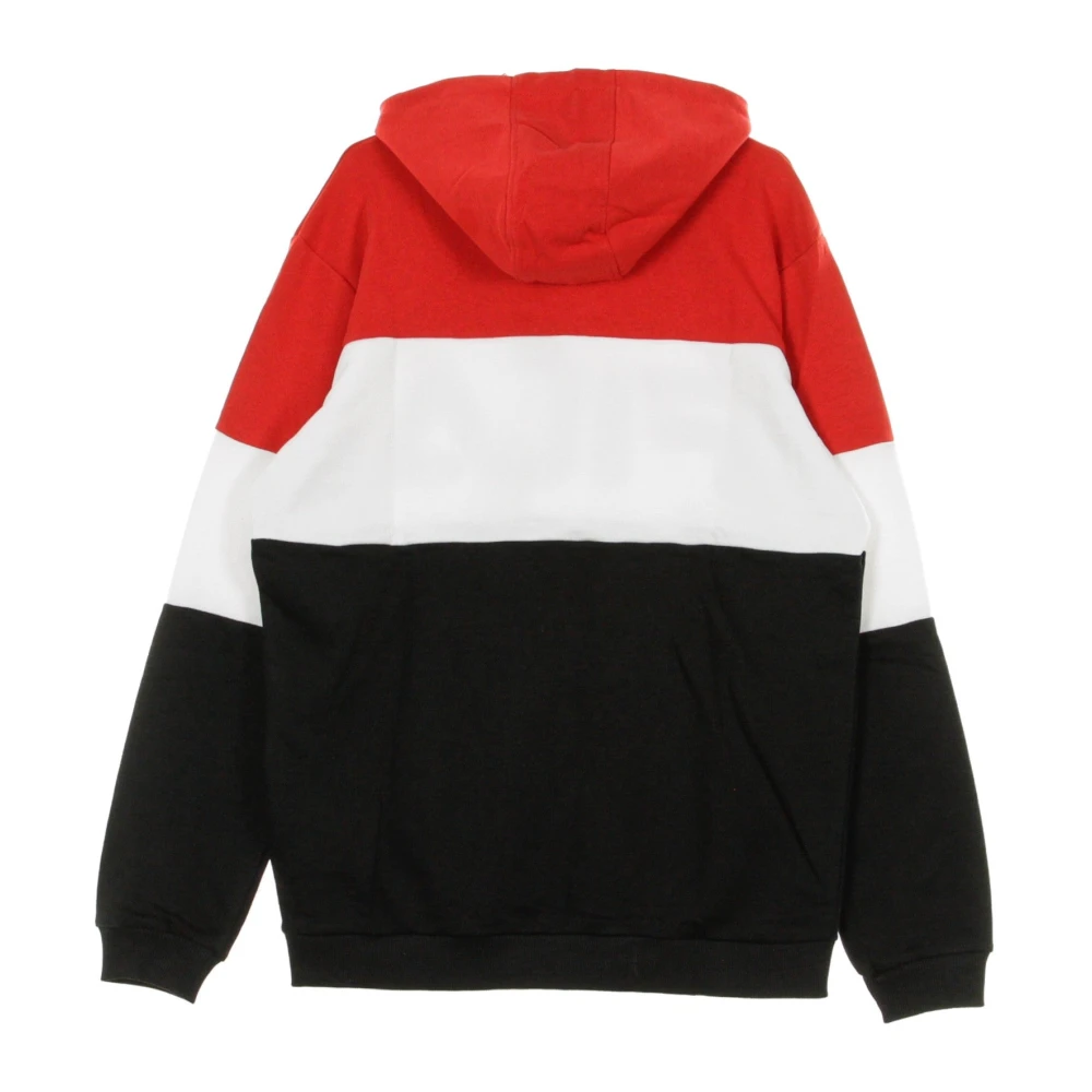 Fila Lichtgewicht Hoodie Nacht Geblokkeerd Rood Zwart Wit Multicolor Heren