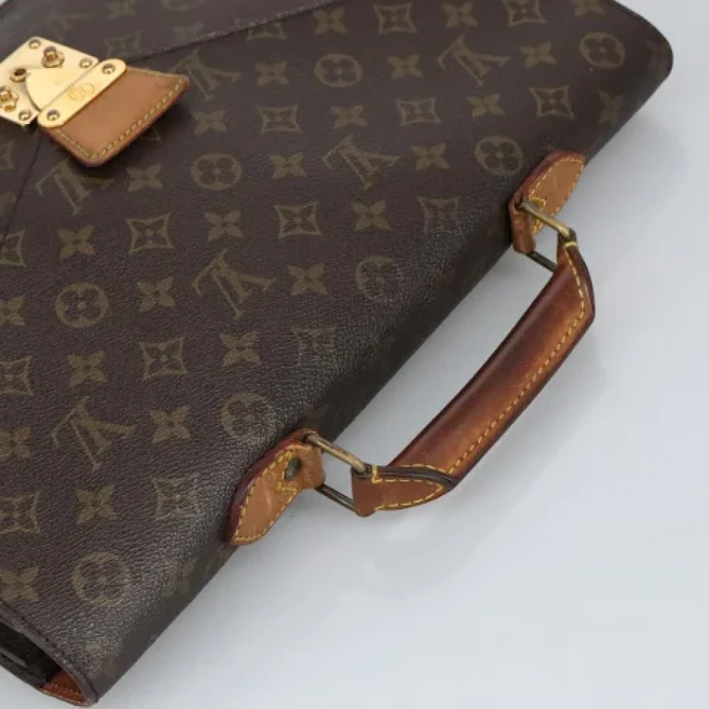 Louis Vuitton Vintage Pre-owned Canvas briefcases Brown Dames