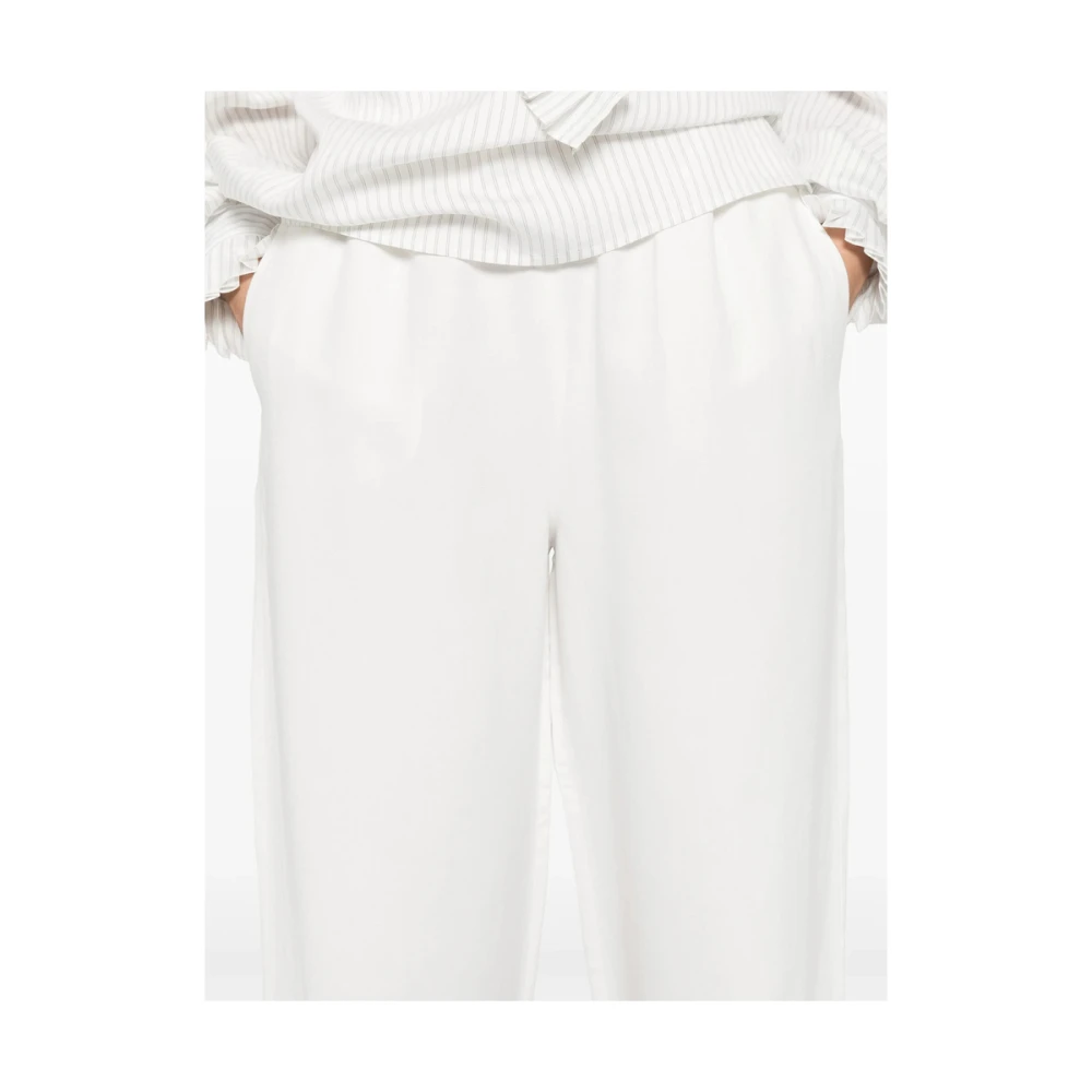 Antonelli Firenze Witte Elastische Trekkoord Shorts White Dames