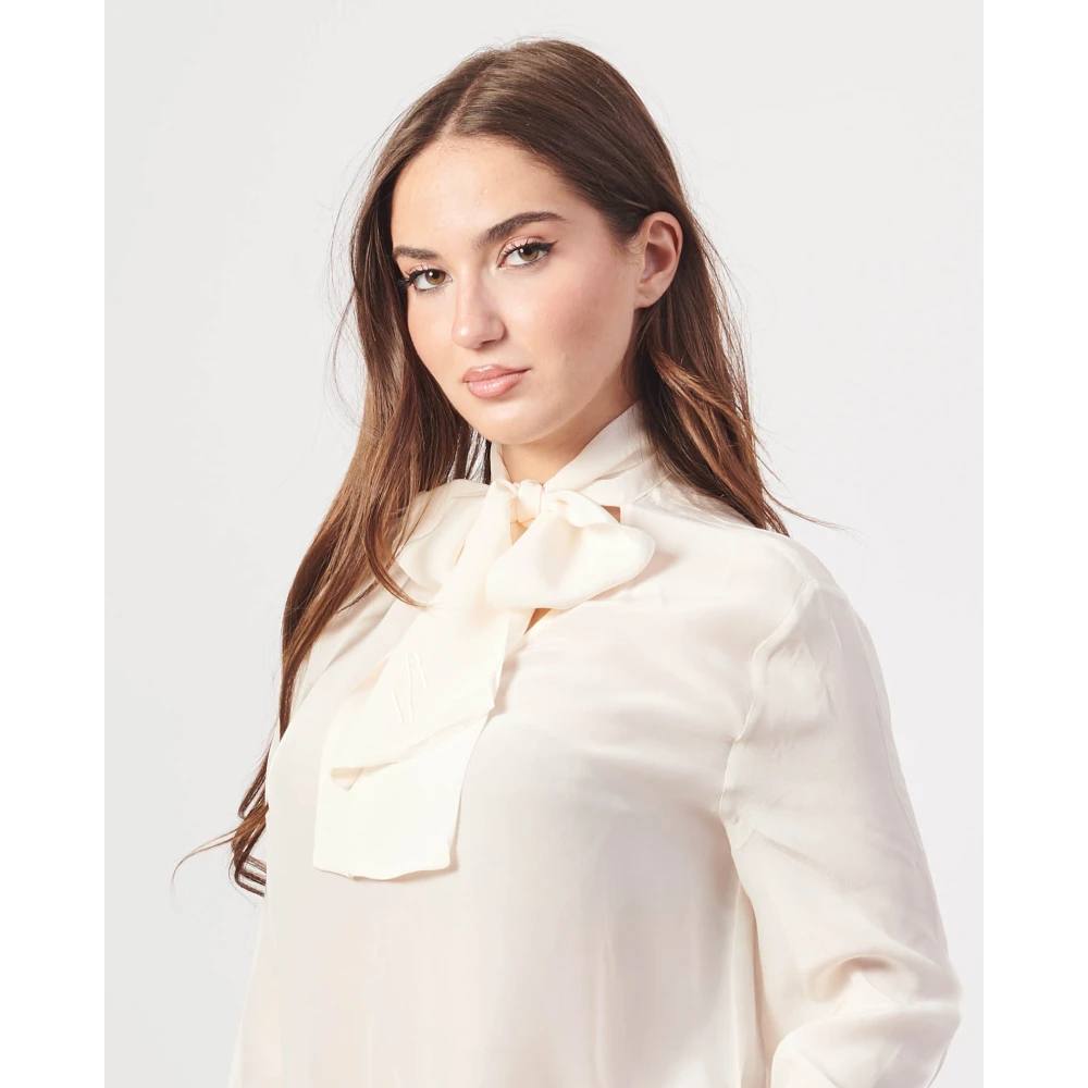 Armani Exchange Special Bow Shirt White Dames