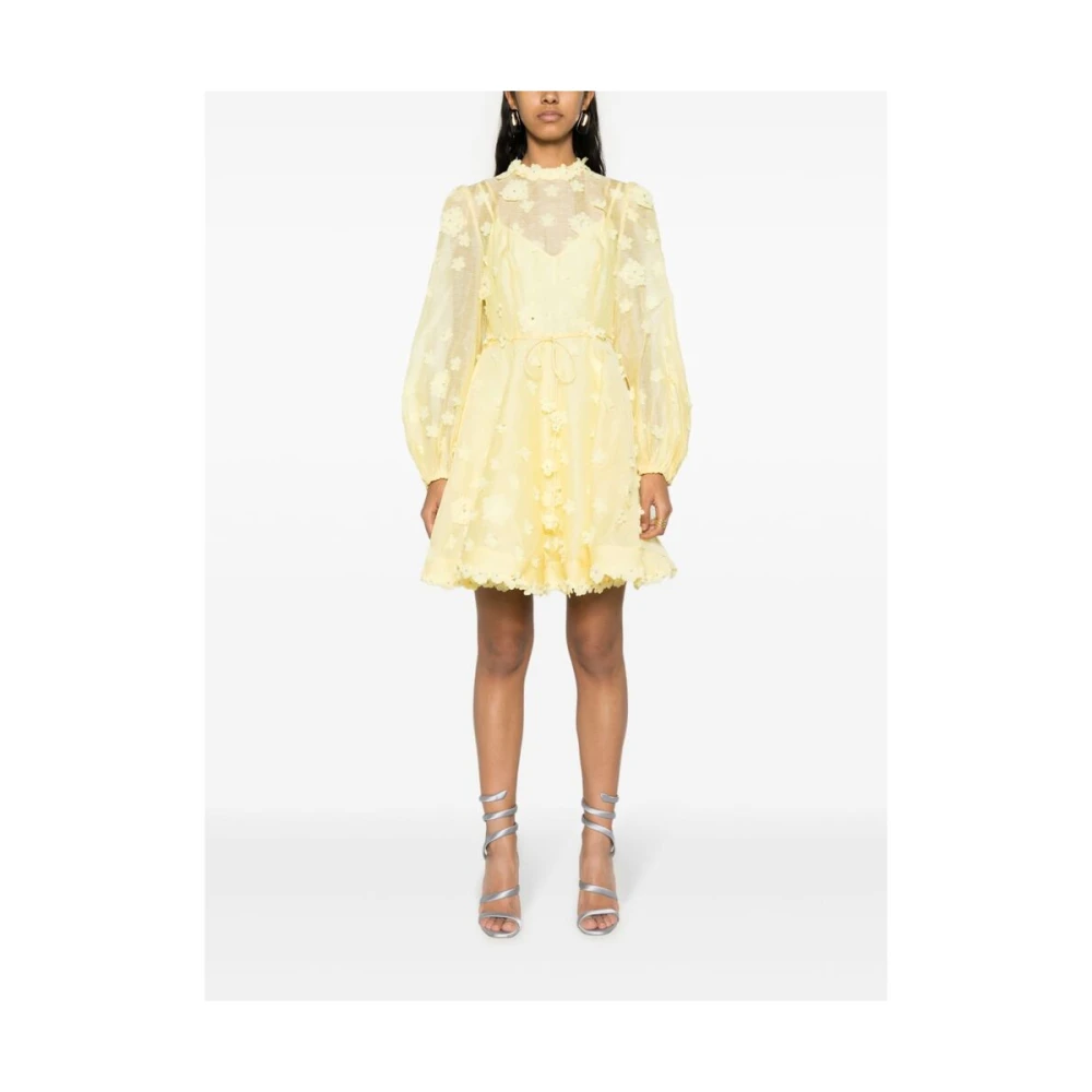 Zimmermann Citroengele Bloemenjurk Yellow Dames