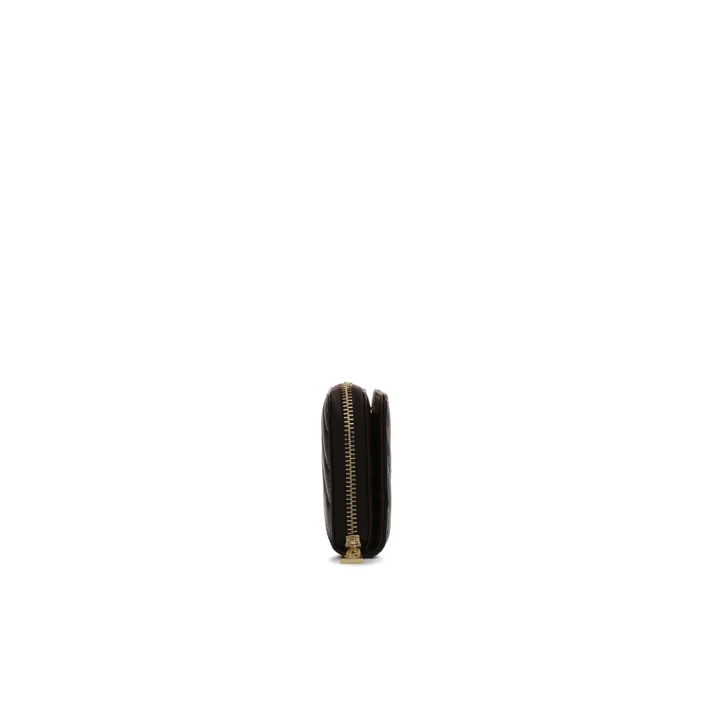 Kazar Donkerbruine portemonnee met quilten en logo Brown Dames