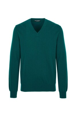 green-cashmere-v-neck-sweater