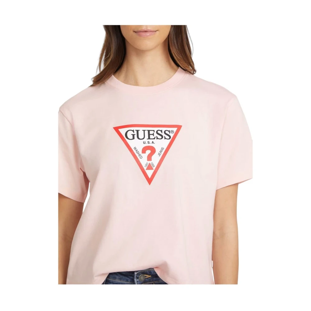 Guess Korte Mouw T-shirt Pink Dames
