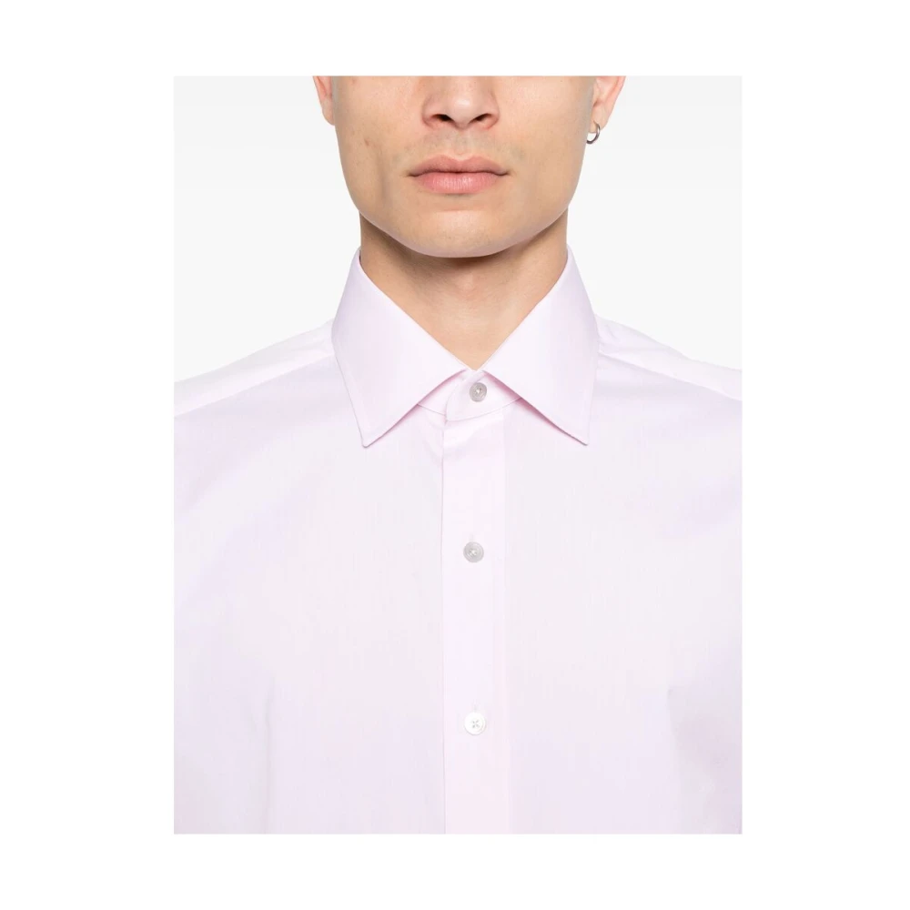 Tom Ford Poederroze Knoopshirt Pink Heren