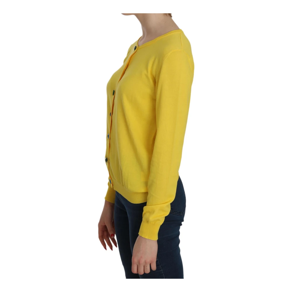 Jucca Gele Katoenen Knopen Trui Yellow Dames