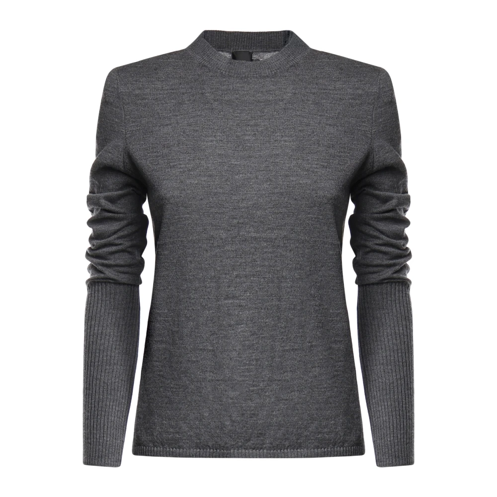 Pinko , Round-Neck Knitwear, Female, Gray, L, Round-Neck Knitwear