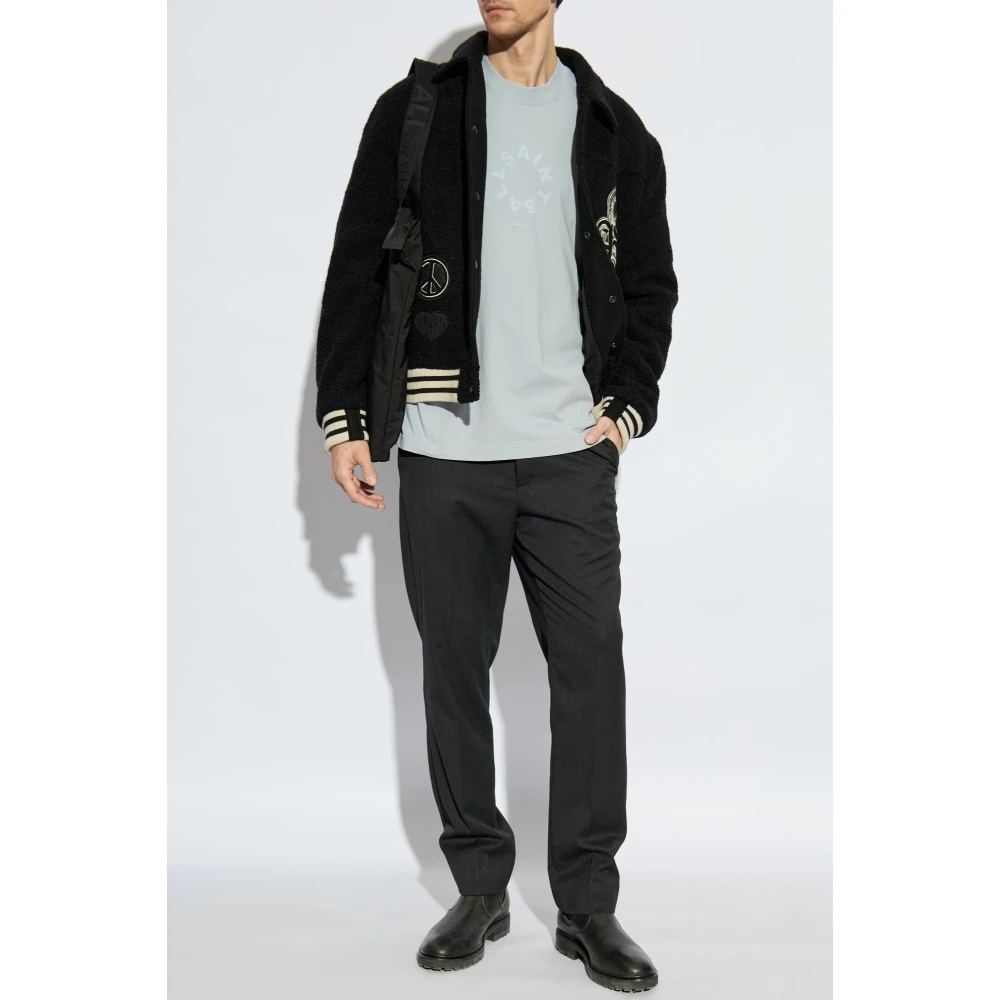 AllSaints Tierra Oversize T-shirt Blue Heren