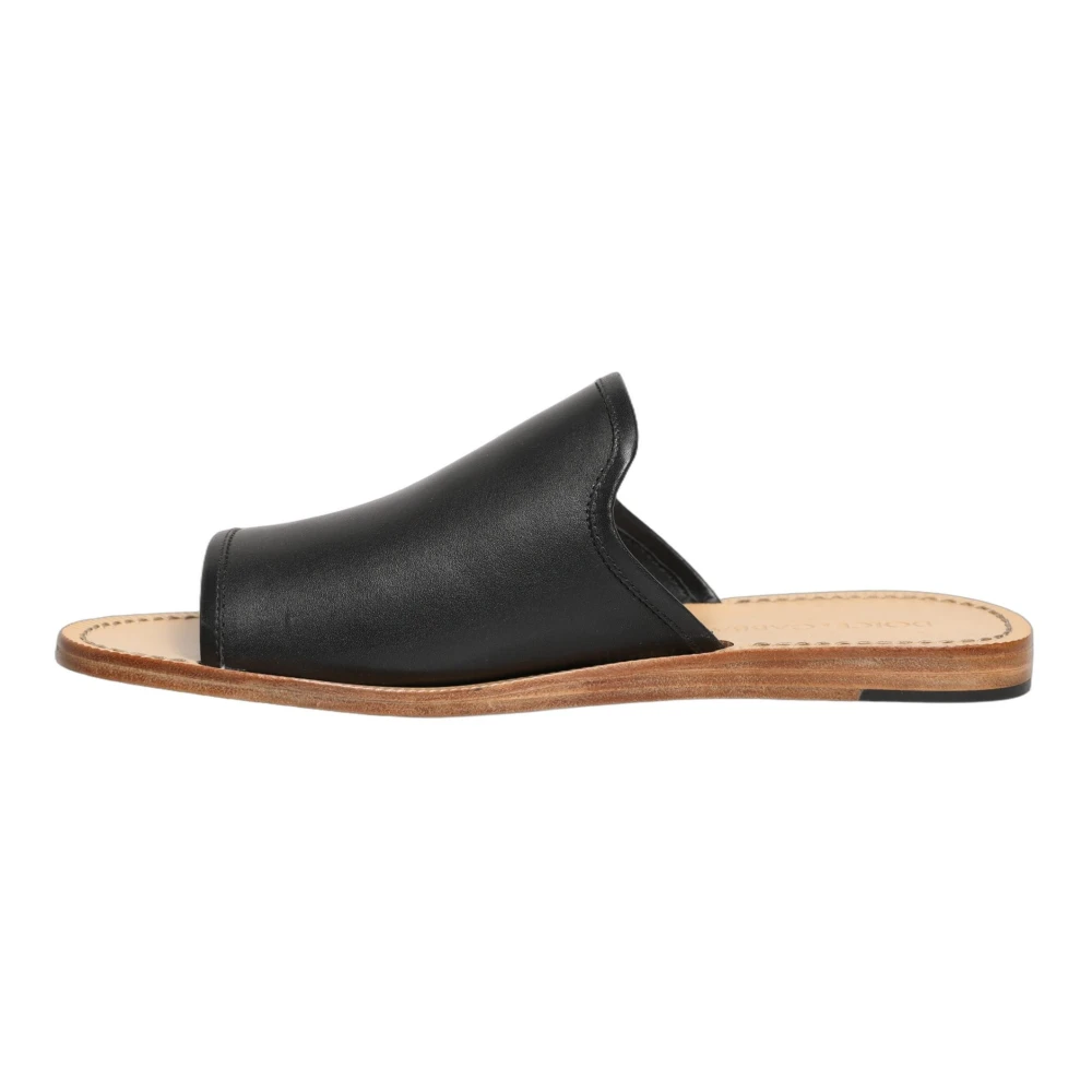 Dolce & Gabbana Brown Leather Slides Sandals Flats Men Shoes - EU44/US11 - Image 2
