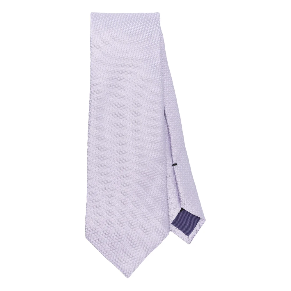 Tom Ford Zijden Diagonaal Mand Weefsel Stropdas Purple Heren