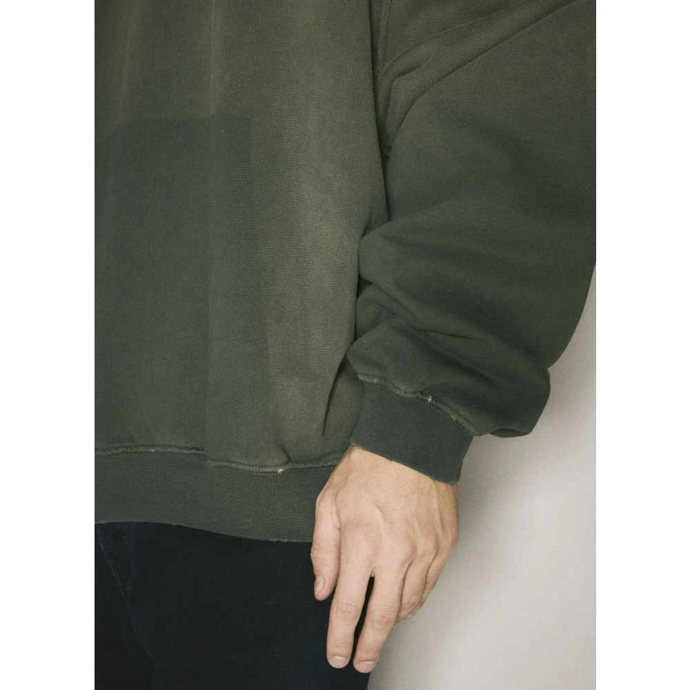 032c Logo Print Bubble Hooded Sweatshirt Green Heren