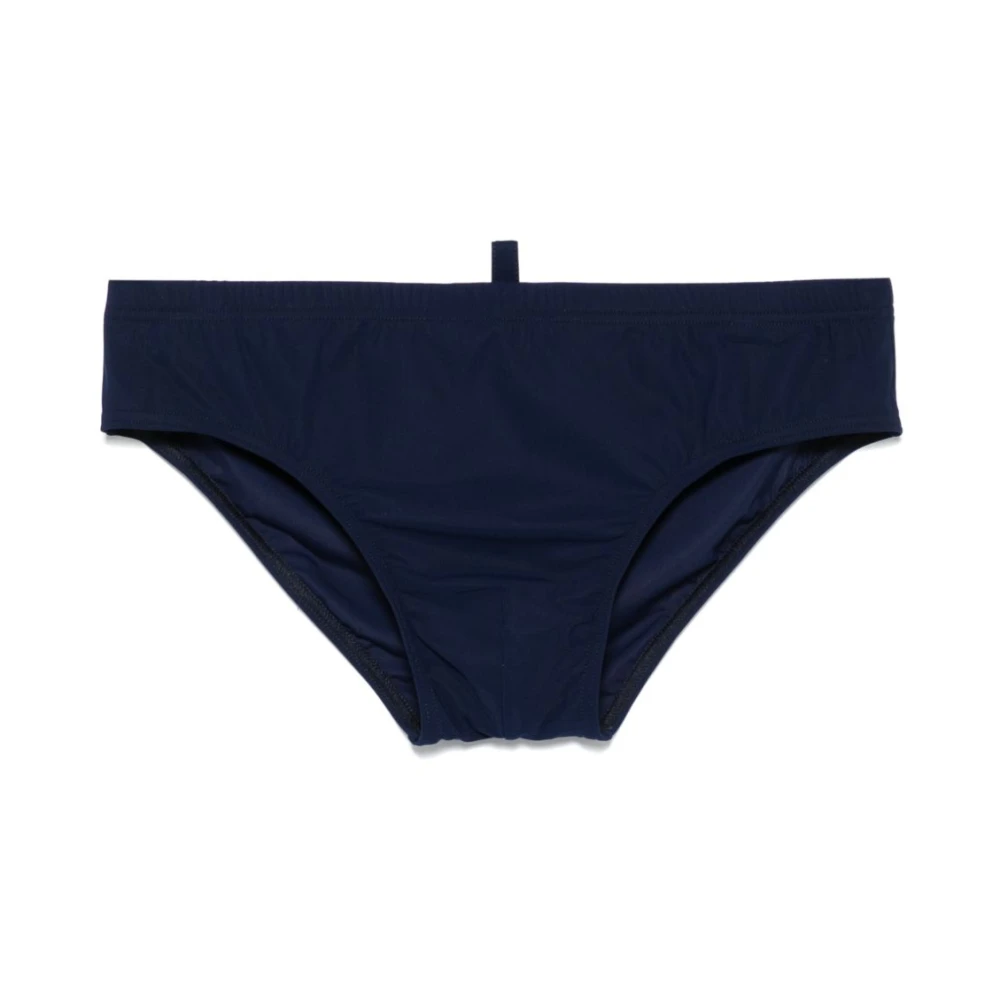 Dsquared2 Navy Blue Zwemkleding Elastische Taille Blue Heren