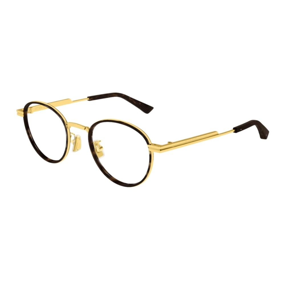 Bottega Veneta Panthos Metalen Frame met Acetaat Cirkel Yellow Unisex