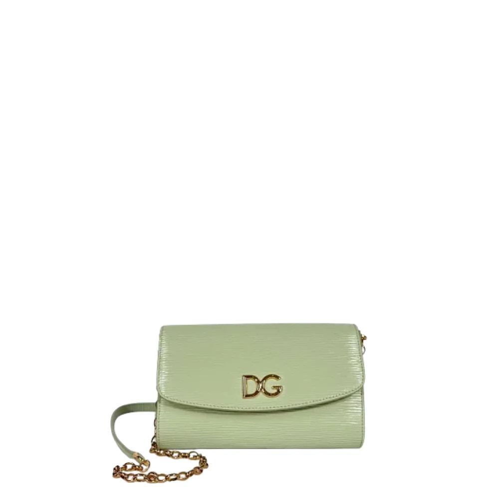 Dolce & Gabbana Pre-owned Leather shoulder-bags Green Dames
