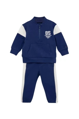 Bicolor Zip Sweatshirt och Joggers Set