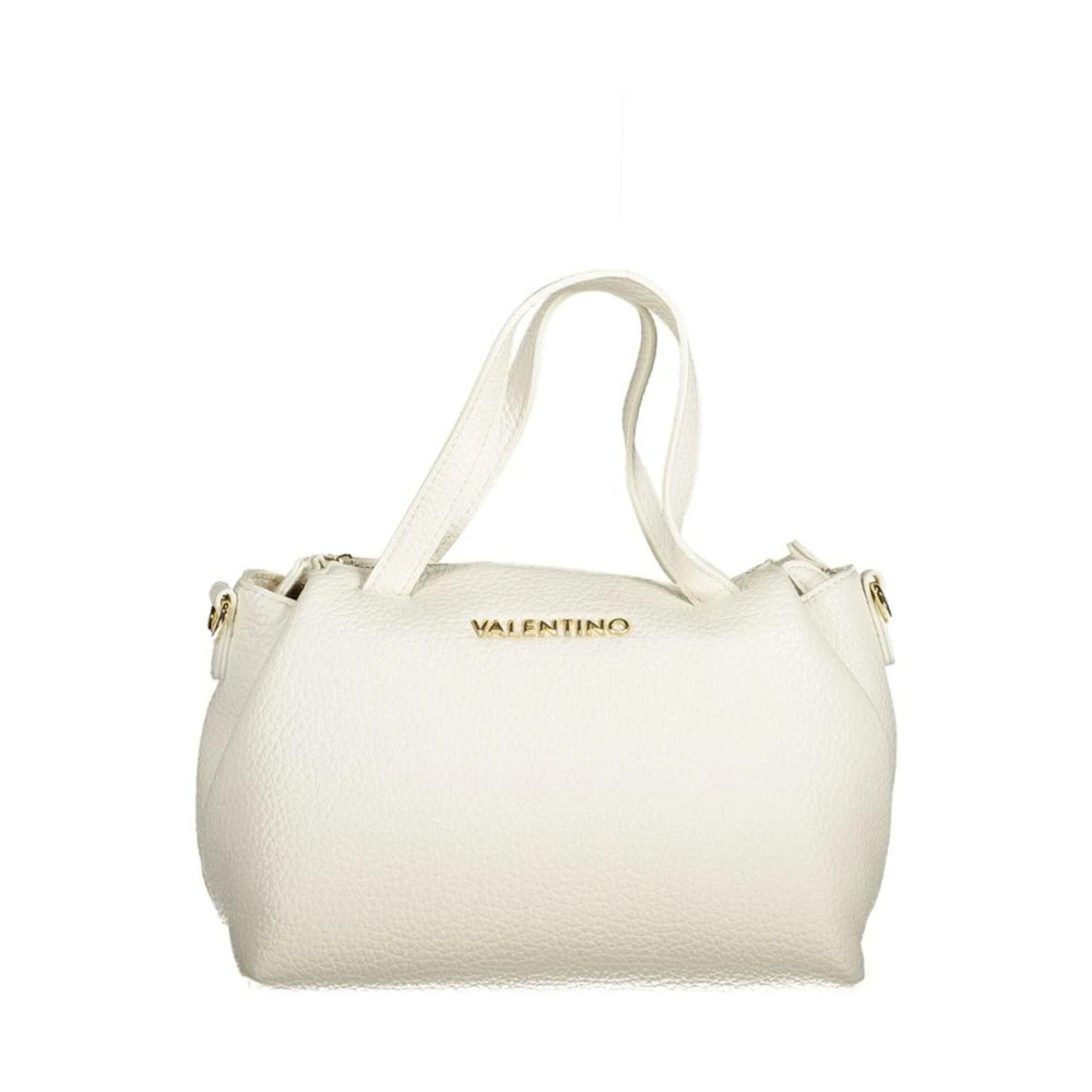 Valentino Structured Handbag Zipper Closure - Female - Handbags - White - One Size - Bags
