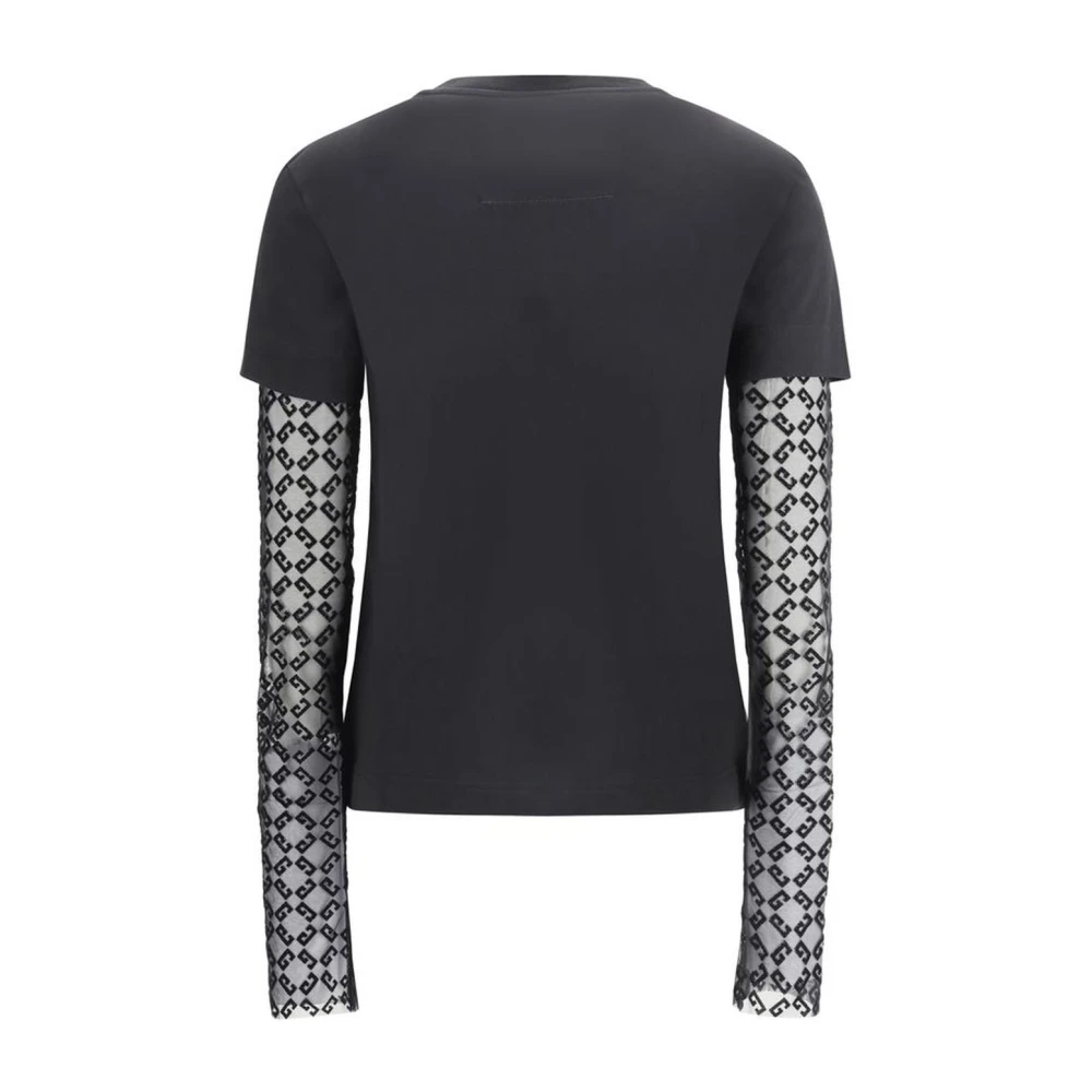 Givenchy Geborduurd Logo Katoenen Shirt met Lange Mouwen Black Dames