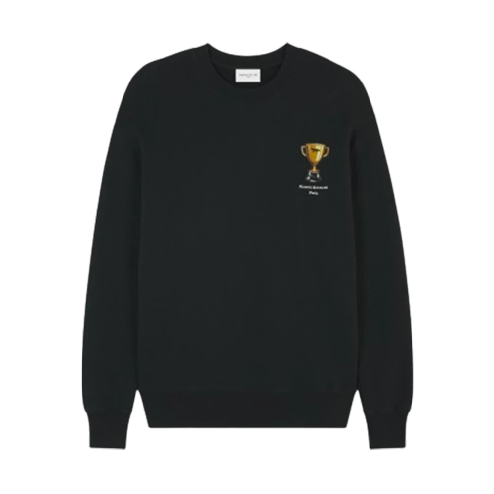 Maison Kitsuné Comfortabele Sweatshirt Trophy Black Heren