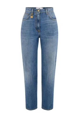 Ballongjeans med juvelbesatt hänglås