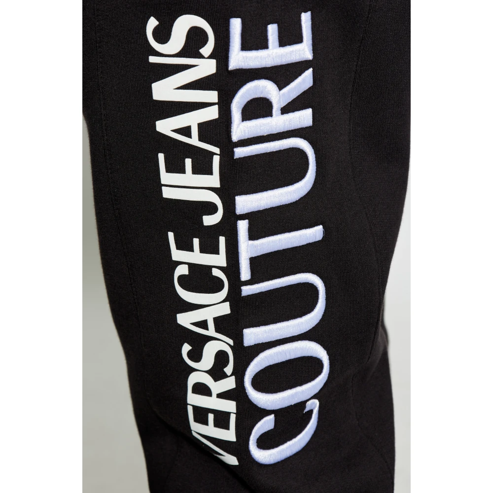 Versace Jeans Couture Sweatpants met logo Black Heren