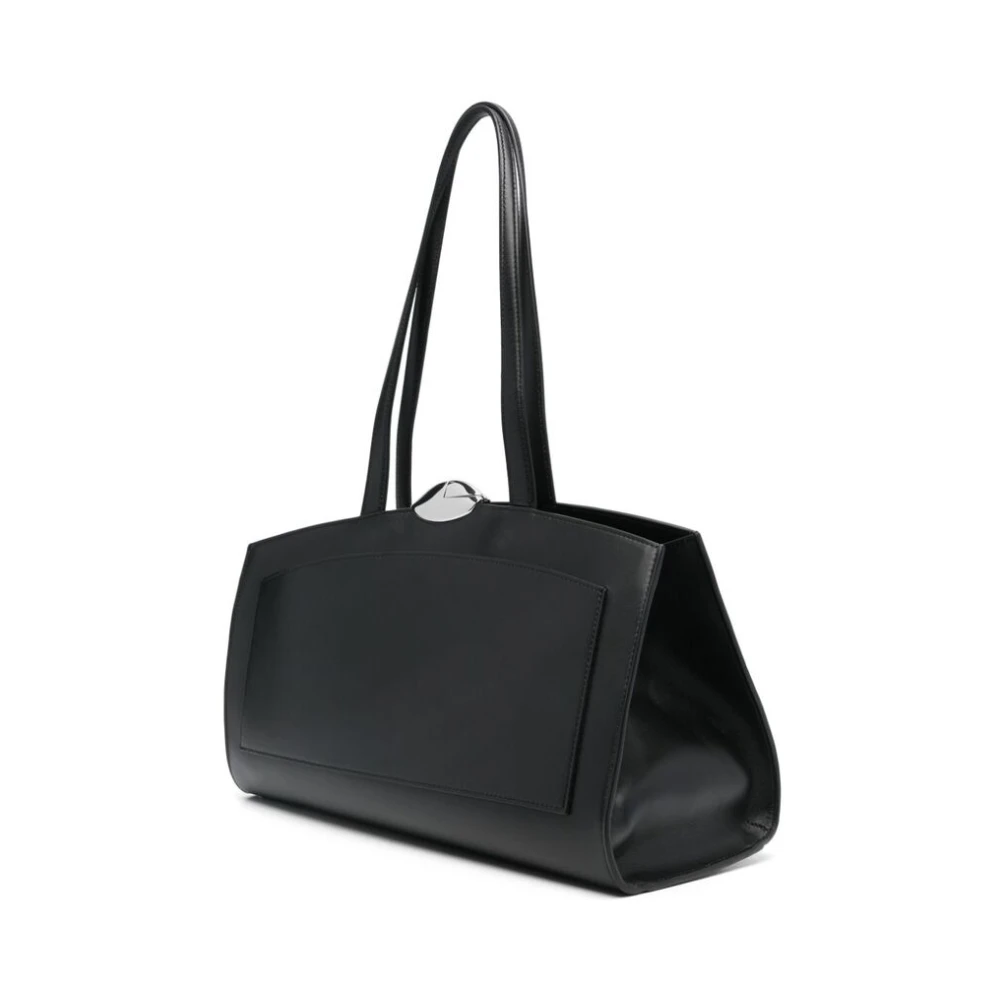 Benedetta Bruzziches Zwarte Leren Tote Tas met Magnetische Sluiting Black Dames