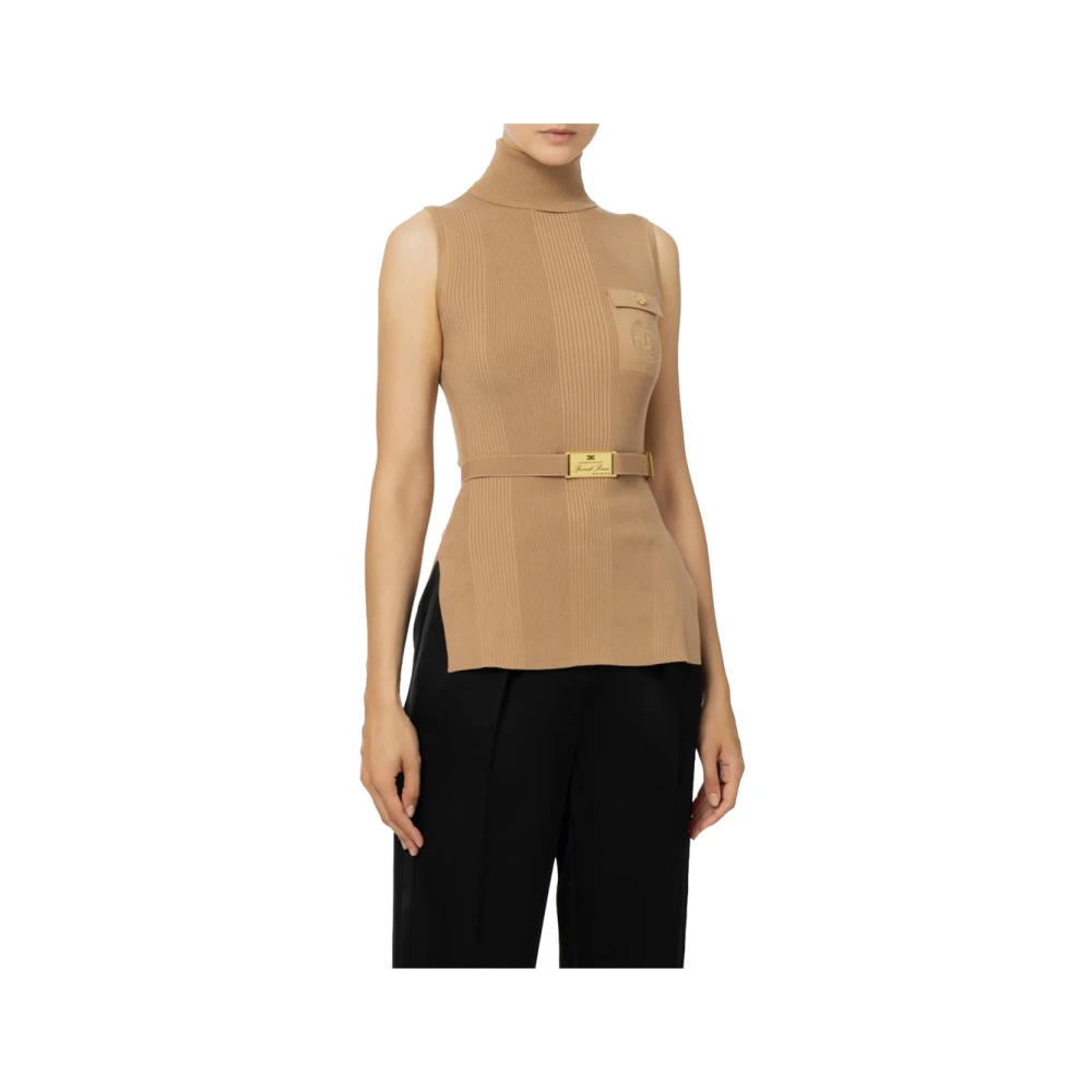 Elisabetta Franchi Bruine Sweater Chic en veelzijdig Brown Dames