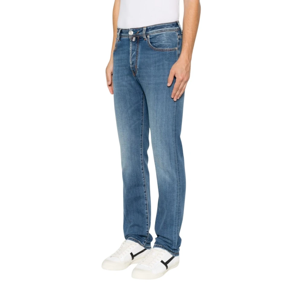 Jacob Cohën Blue Straight Jeans - Male - Straight Fit Jeans - W33 - Jeans