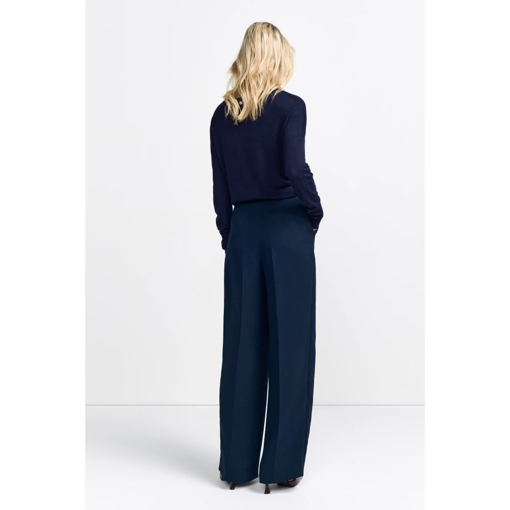Rich & Royal Wijde Plooiende Broek Blue Dames