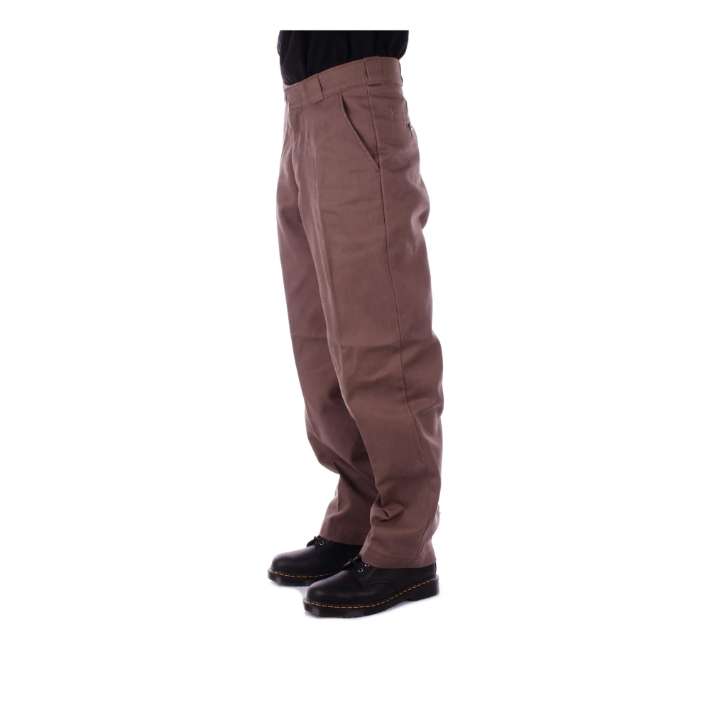 Dickies Bruine Broek met Ritssluiting Brown Heren