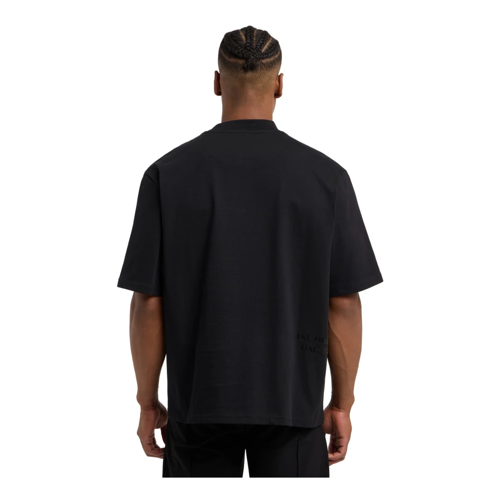 carlo colucci Urban Statement T-shirt met gouden accenten Black Heren