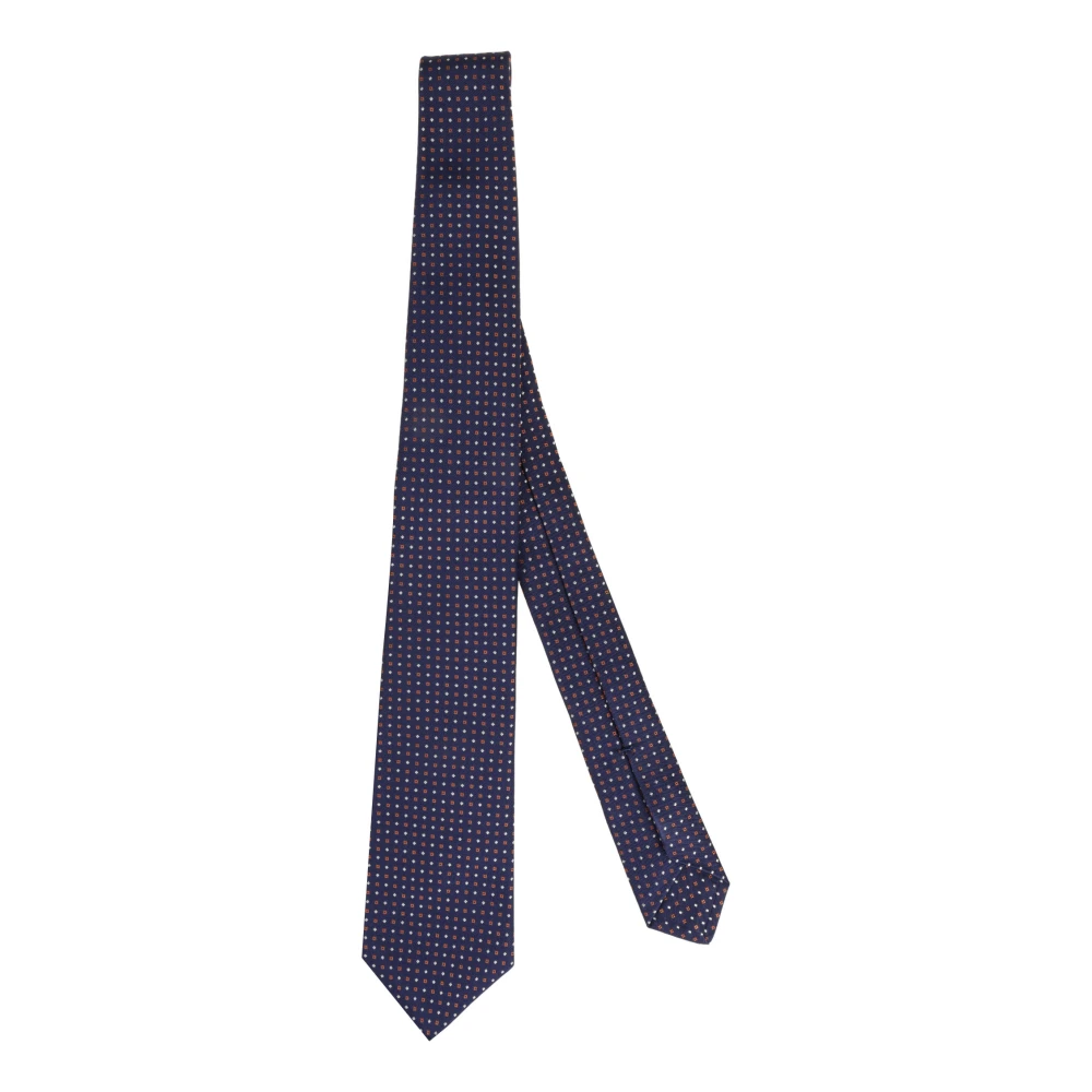 Kiton Zijden Gestreepte Stropdas Multicolor Heren