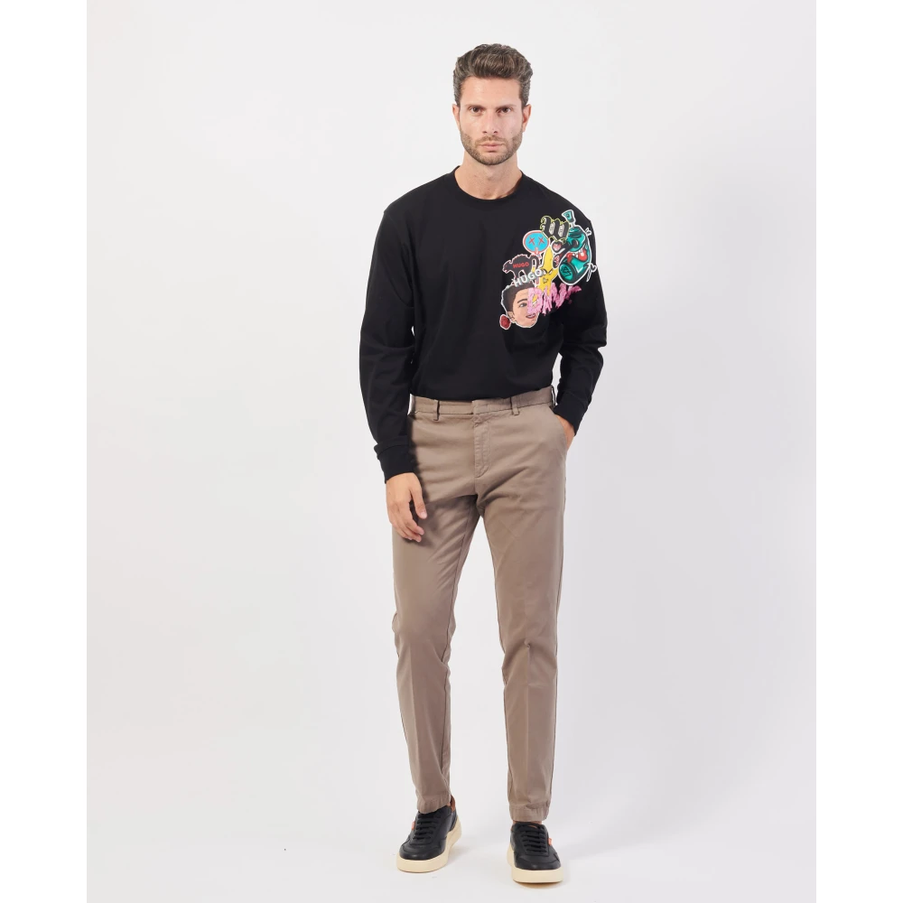 Hugo Boss Beige Chino Broek Slim Fit Beige Heren