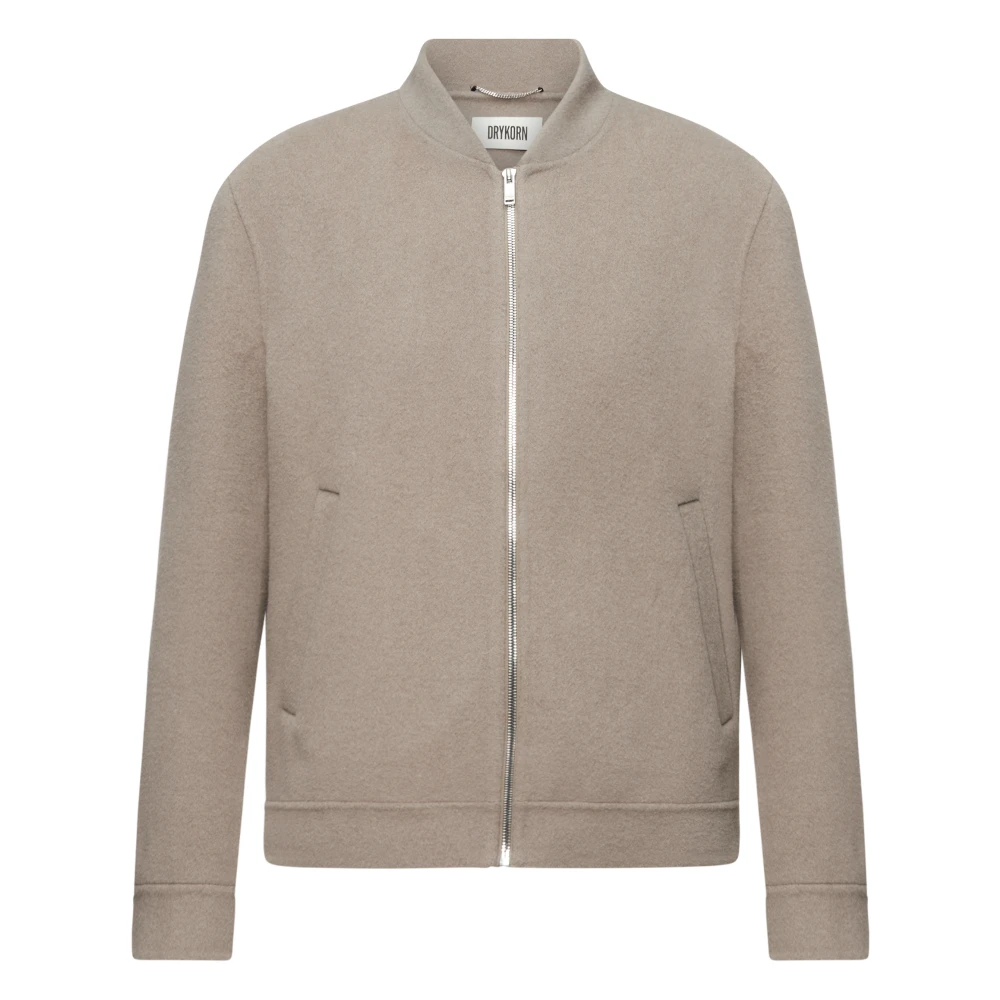 Drykorn Men's Brown Stand Collar Jacket Blouson