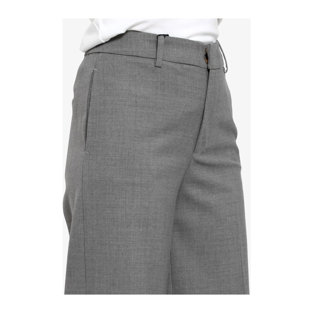 PT Torino Wollen Serge Wijde Pijp Broek Gray Dames