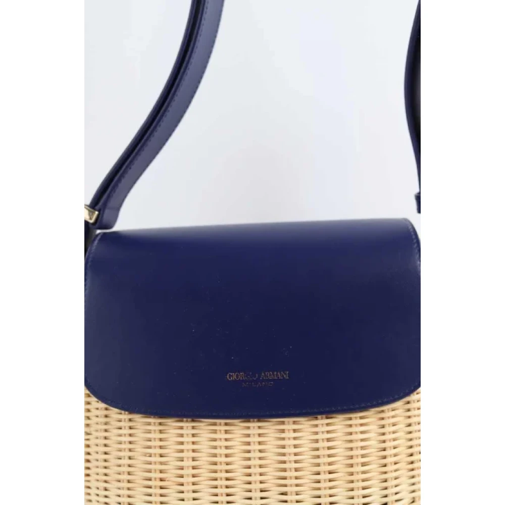 Armani Pre-owned Fabric shoulder-bags Blue Dames